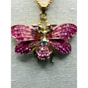 Betsey Johnson Shades of Pink Whimsical Bug Pendant